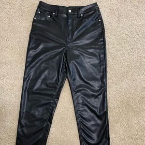H&M Black Leather Pants